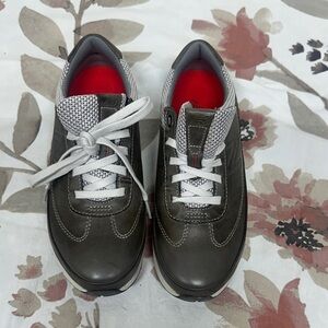 New Balance Gray and Red Athletic Shoes